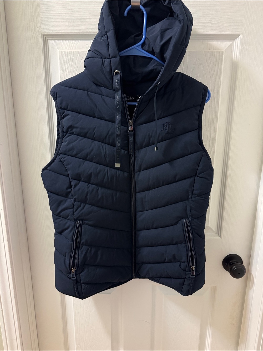 Lauren Ralph Lauren Black Quilted Vest with Hood